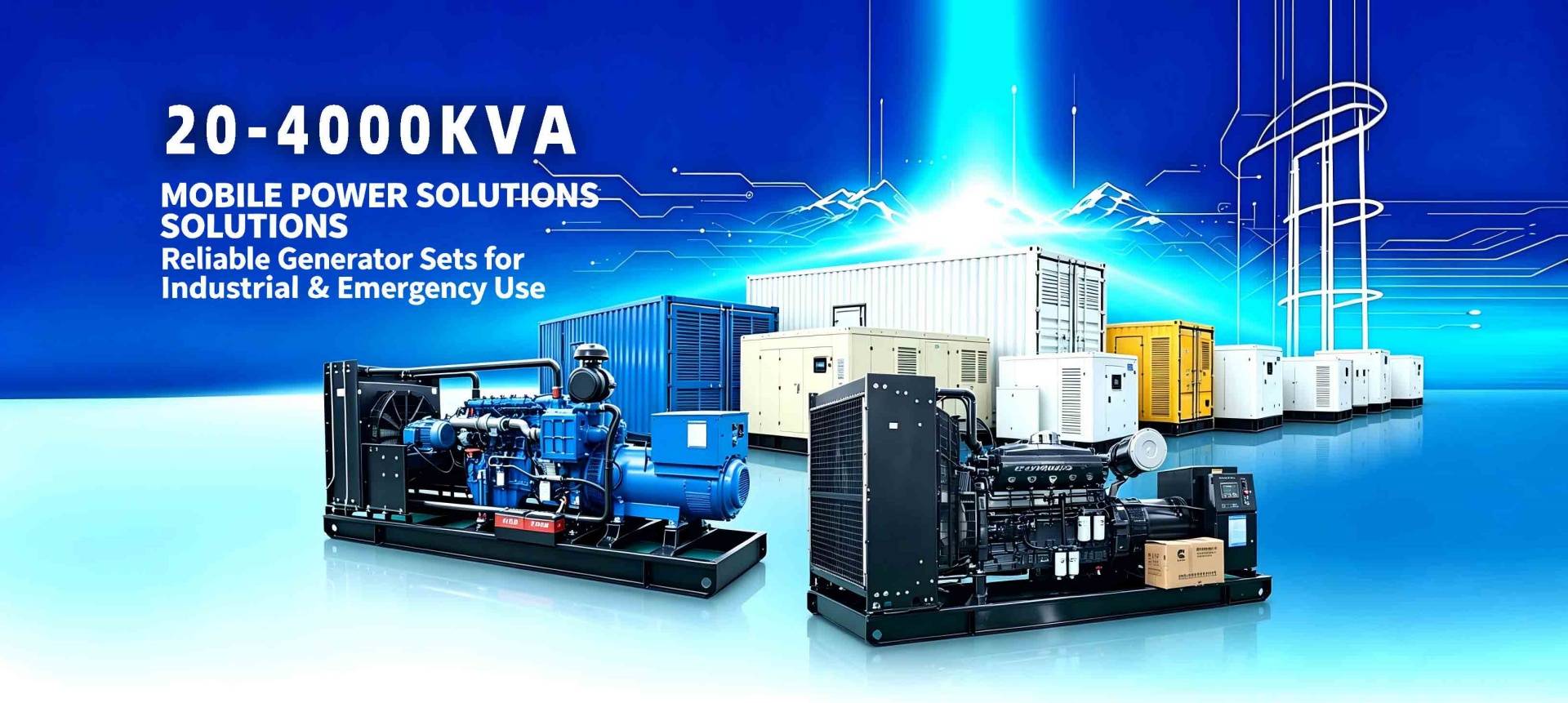 Mobile trailer diesel generator equipment